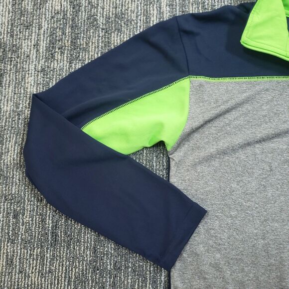 NFL Team Apparel Seattle Seahawks 1/2 Zip Pullover Long Sleeve Shirt Mens Large - Picture 5 of 12